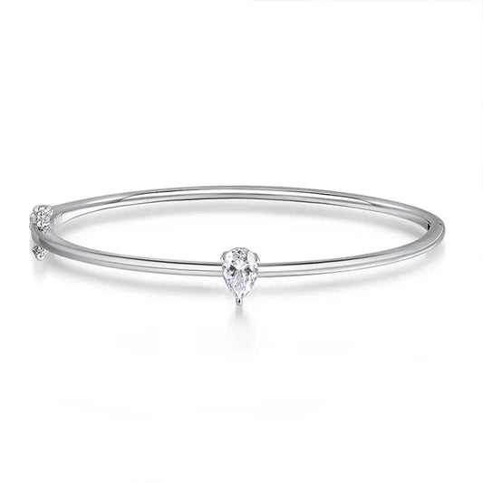 Bracelets femme en moissanite taille poire 1 carat, certifiés GRA, diamant de laboratoire D VVS1, 100 % argent sterling 925, bracelets de mariage