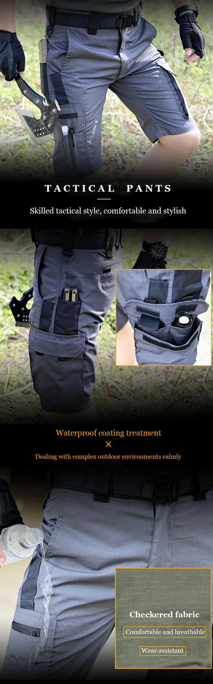 Tactical Camouflage Shorts Outdoor Work Pants Men's Multi-pocket Casual Cargo Short Pants Quick Dry Wear-resisting Shorts Male