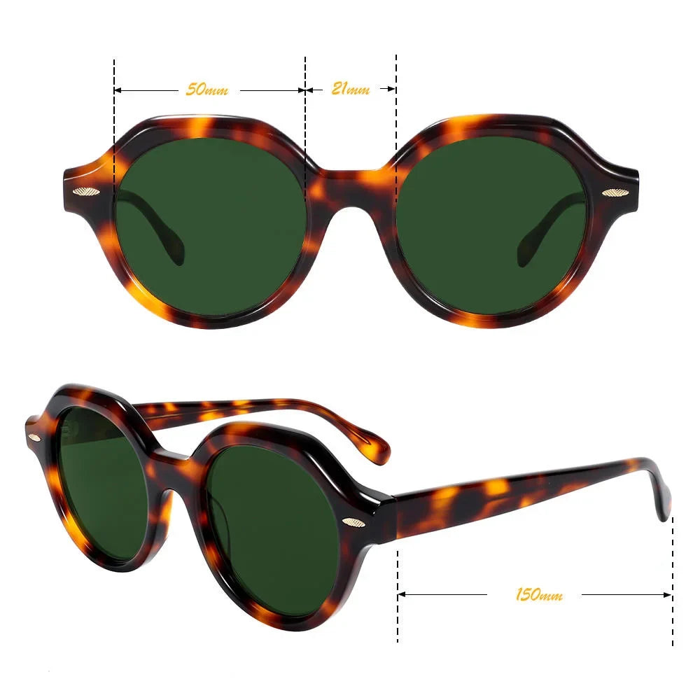 Lightweight Comfortable Acetate Sunglasses Anti Glare UV400 Non Polarized Retro High Quality Sun Glasses