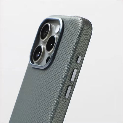 for MagSafe Luxury Business Hit Color Relief Leather Case for IPhone 16 15 14 13 Pro Max Magnetic Wireless Charging Alloy Lens