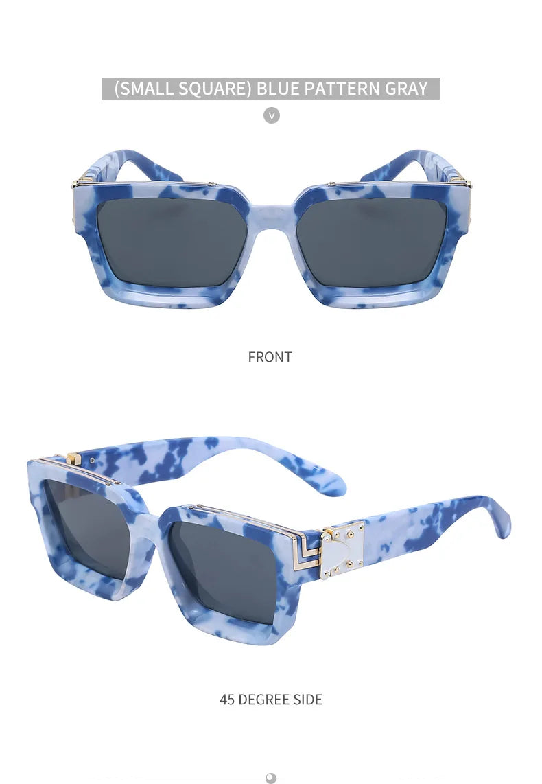 Millionaire Square Sunglasses For Men Vintage Luxury Sunglasses Women Retro Shades Fashion Glasses Gafas De Sol Sonnenbrille Sun