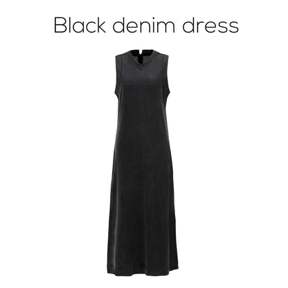 AP Women 2026 Autumn and Winter Denim V-neck Dress Knitting Cardigan Mock Neck Modal Shirt