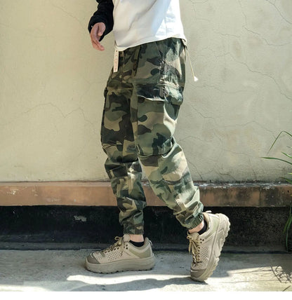 Fashion High Quality Camo Tactical Cargo Pants American Streetwear Casual Trousers Men Clothing Japanese Harajuku Joggers Male
