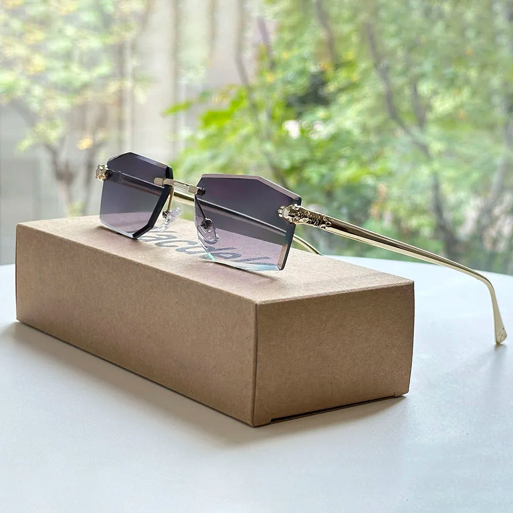 2026 Rimless Sunglasses Women Vintage Luxury Fashion Glasses Shades Dropshipping Luxe Lentes De Sol Mujer Lunette Soleil Femme