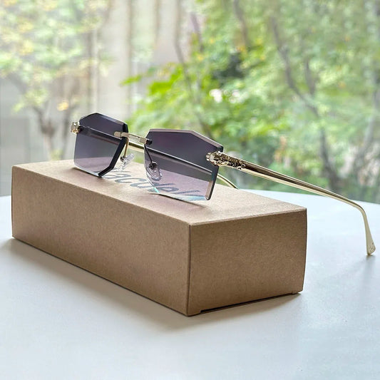2026 Rimless Sunglasses Women Vintage Luxury Fashion Glasses Shades Dropshipping Luxe Lentes De Sol Mujer Lunette Soleil Femme