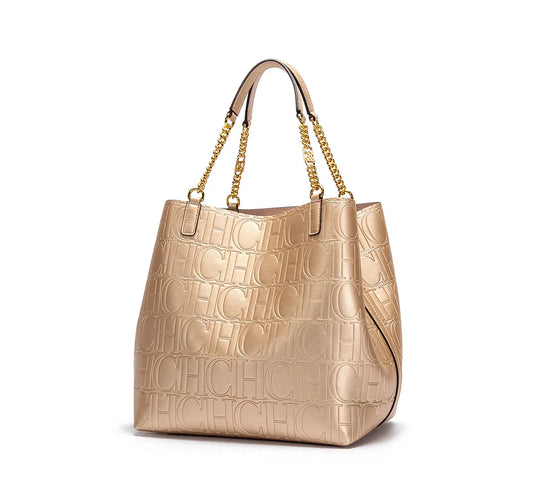 Women's Tote Bag 2024 New Steel Embossed Handbag Large Capacity Business Storage Bag