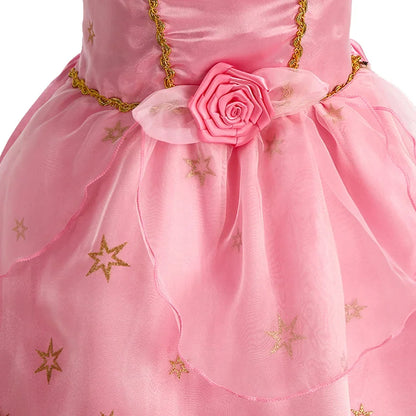 2026 Girls Costume Sleeping Beauty Aurora Princess Party Rapunzel Halloween Snow White Cosplay Costume Kid Cinderella Dress up