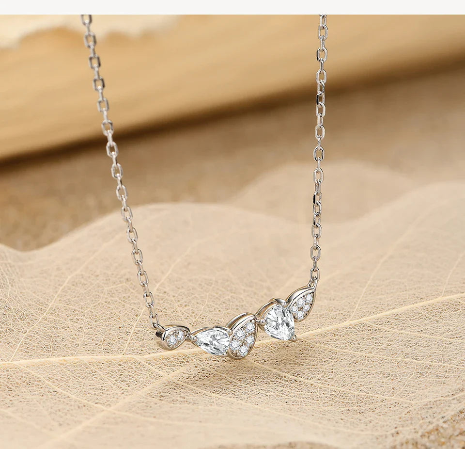 Moissanite Necklace Pendant D Color Vss1 925 Sterling Silver Necklace for Women Popular Commemorative Fine Jewelry Gift