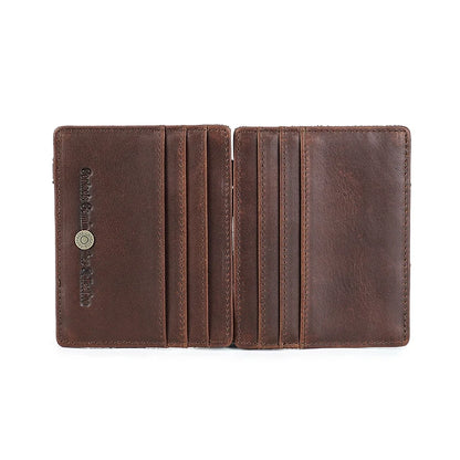 Magic Wallets Genuine Leather Men Slim Wallets RFID Card Holders Money Clip Ultra Thin Small Mini Wallets for Men Gift