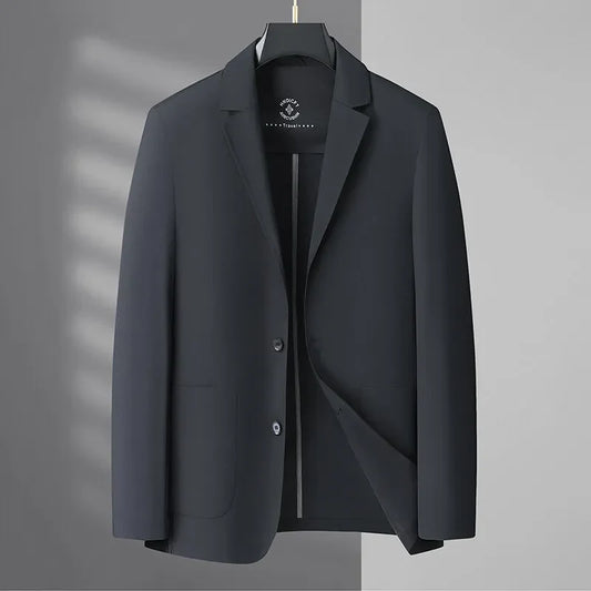2025 Summer Ice Silk Thin Sunscreen Suit Jackets for Men Classic Business Casual Blazers Wedding Social Dress Coat Men Clothing