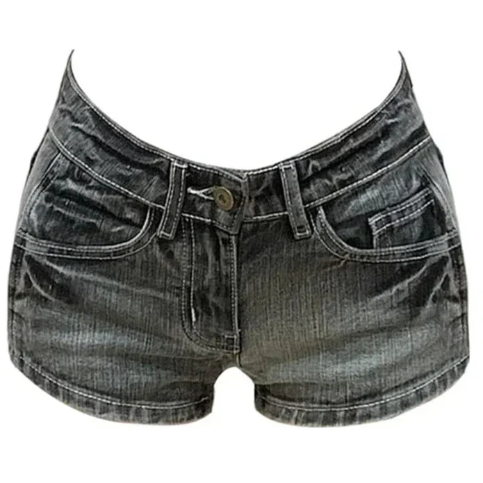2026 Casual Women Denim Shorts Y2K Aesthetic High Waist 90s Streetwear Soft Grunge Egirl Style Comfort Beach Outfit New Fashion