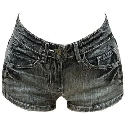 2026 Casual Women Denim Shorts Y2K Aesthetic High Waist 90s Streetwear Soft Grunge Egirl Style Comfort Beach Outfit New Fashion