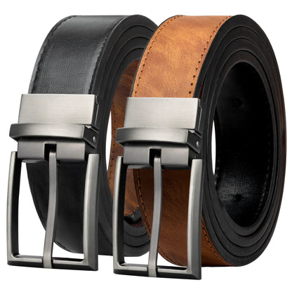 Reversible Leather Belts for Men Brown Leather Belts For Trousers Boss Belts Men's Designer Waist Belt Coffee