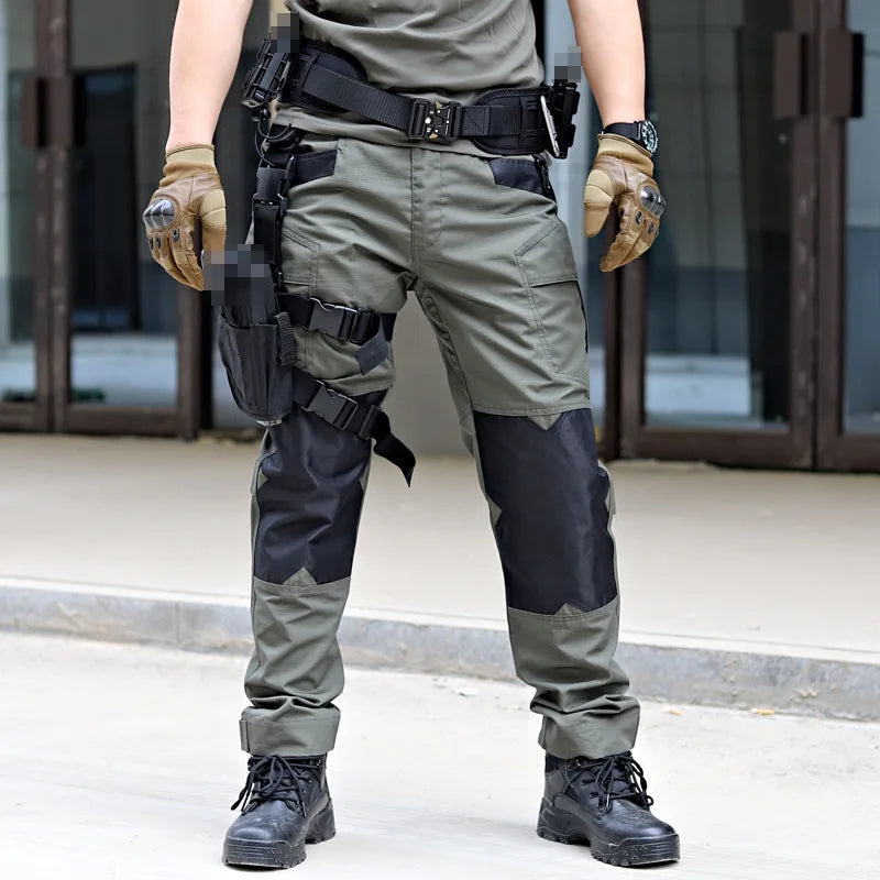 Military Tactical Pants  Men Cargo Trousers Waterproof Multi-pocket Casual Wear-Resistant Cargo Pants Climbing Outdoor Workwear