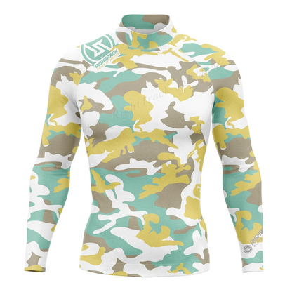 RT Men's Rashguard Surfing Shirt Camo Long Sleeve Diving Sun Screen Beachwear Snorkeling UV Protection Swimwear New's