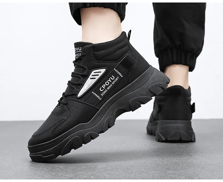 2024 new Winter Fashionable Sports Boots Anti Slip Outdoor Work Short Boots Comfortable Sport Casual Men's Mountain Shoes