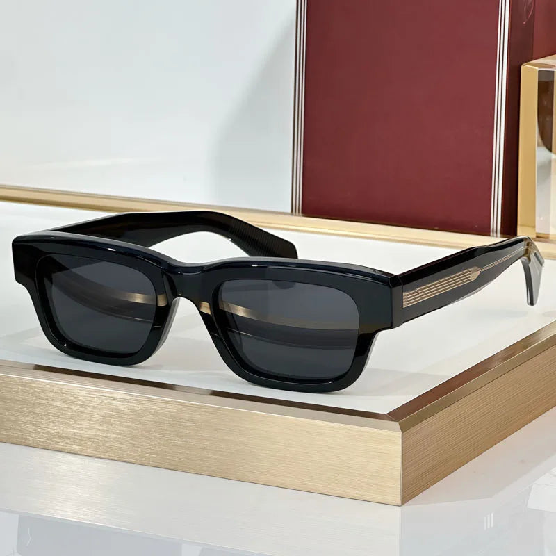 Jeff Classical Sunglasses UV400 Acetate Men Classical Vintage Square Optical Prescription Designer Top Quality Glasses with Case