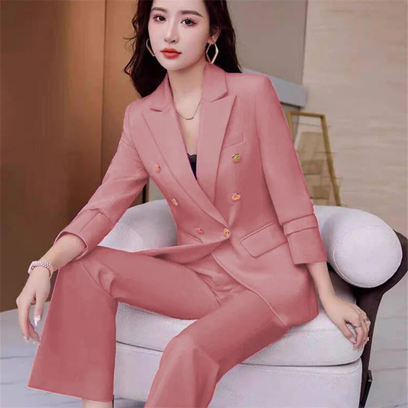 New Advanced Design Women's Suit Jacket Korean Style Spring Autumn Professional White Collar Small Western Clothes