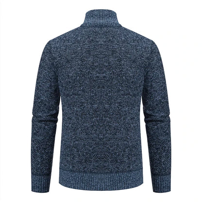 Men's Knit Cardigan Autumn Winter Sweater Coat Man Clothes Brown Blue Luxury Brand Button Fleece Lined Male Knitting Jackets