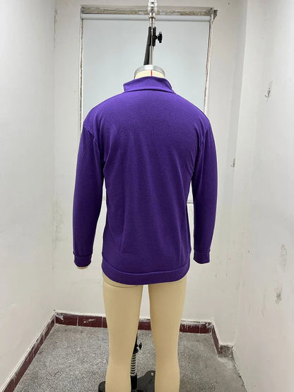 Men's Casual Sweater New V-neck Long Sleeve Pullover Outdoor Work Sweatshirts Autumn Lightweight Half Zipper Sweater Winter Top