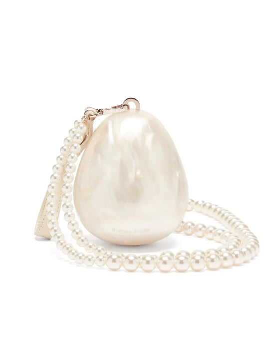 Mini Pearl Bag Crossbody Beaded Necklace Shoulder Handbag Egg Evening Fashion Totebag Women Hand Lady Phone Handbags Small Woman
