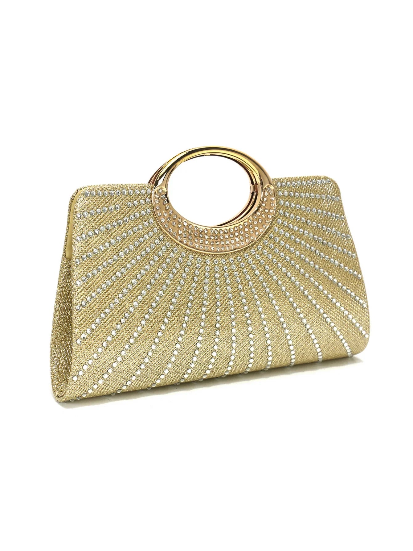 Party Wedding Bridal Handbags Bucket Design Rhinestones Glitter Evening Clutch Bags Cover Open Banquet Purse