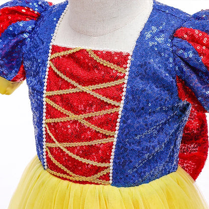 Girl Snow White Fancy Dress Kids Carnival Christmas Party Princess Costume Children Birthday Performance Clothes
