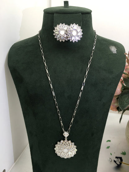 Trendy Fashion2PCS Luxury Waterdrop Indian Jewelry Sets For Women Wedding Party Indian Dubai Bridal jewelry Set