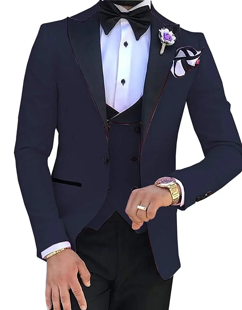 Custom Made Men Suits Terno Slim Groom Tuxedos Wedding Men Suits Terno Masculino (Jacket+Pant+Vest)