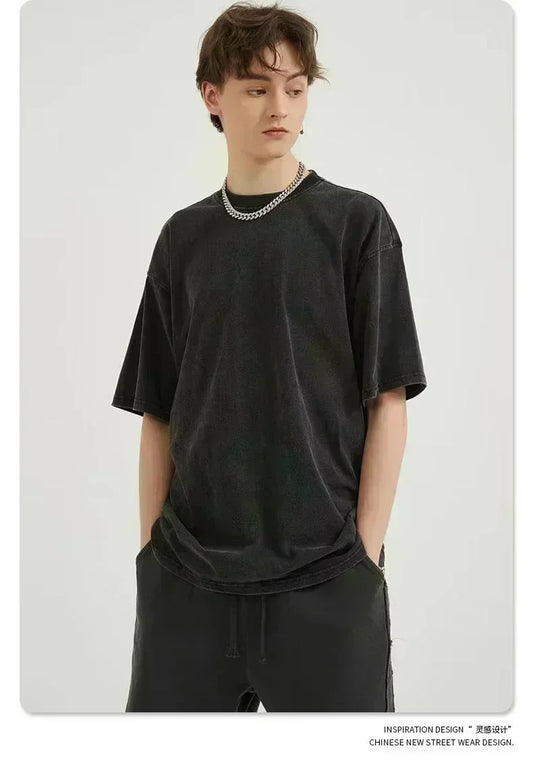 Dragon Ball Vegeta Anime Washed Graphic T-shirt Oversized Vintage Men's Short Sleeve Tee Summer Trendy Y2k Streetwear Casual Top