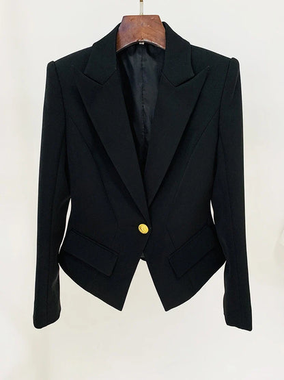 HIGH STREET Newest 2026 Designer Jacket Women's Slim Fitting Single Button Lapel Blazer