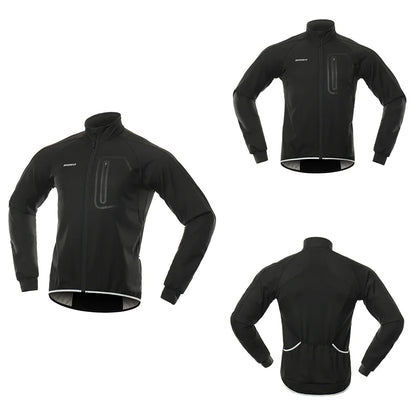 Winter Men's Cycling Jacket Bicycle Softshell Fleece Thermal Motorcycle Windbreaker Raincoats Bike Outdoor Sport BG011