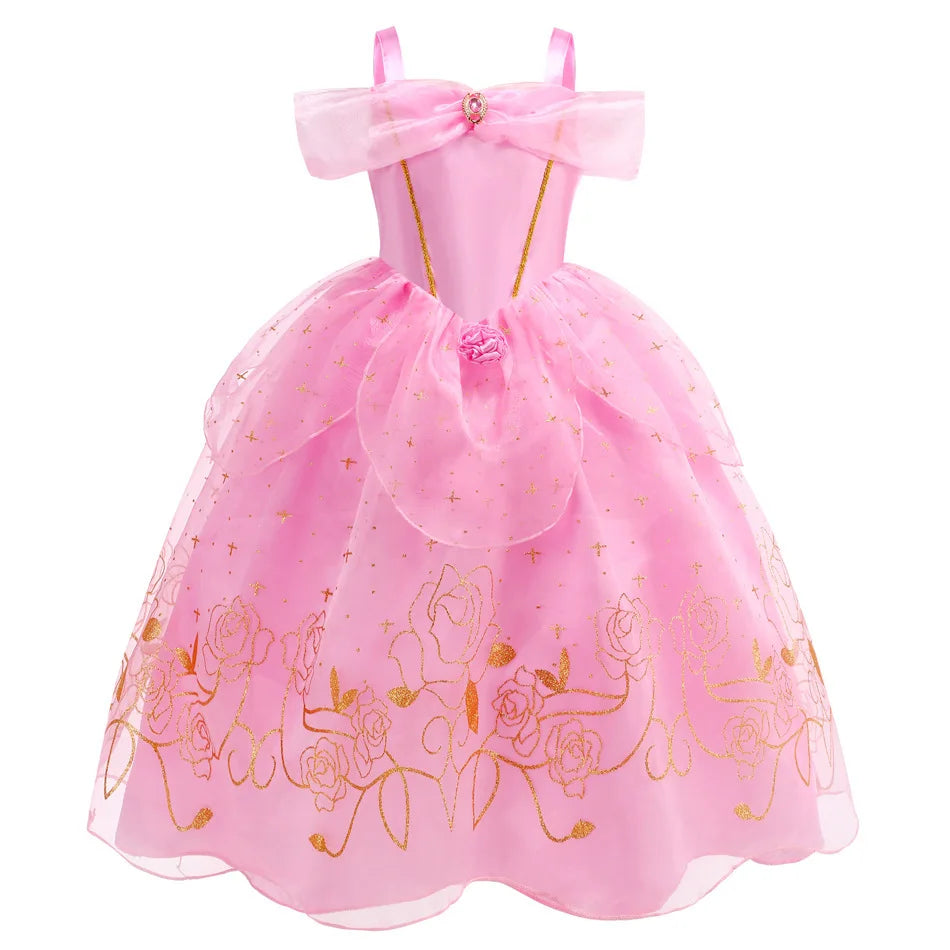 2026 Classic Cendrillon Costume Deluxe Lace Dress Birthday Party Role Play Princess Pretend Fairy Tale Grace Ball Gown for Kids