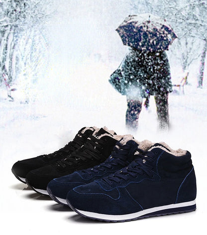 Men Boots Waterproof Winter Boots Men Lightweight Hight Top Leather Shoes Plus 48 No Slip Warm Snow Boots Plush Women Footwear