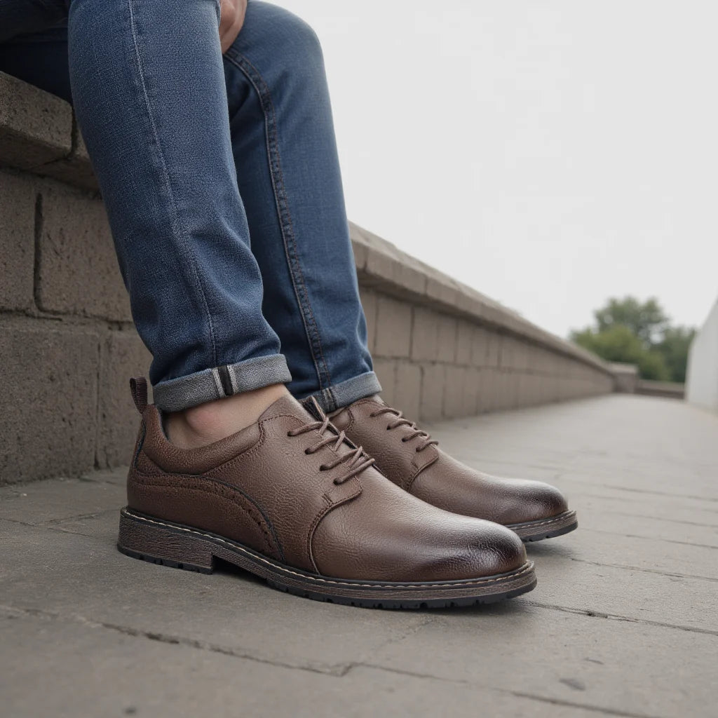 40~46 Casual Shoes Men Fashion Brand Comfortable 2024 Leather Shoes Men #KD726