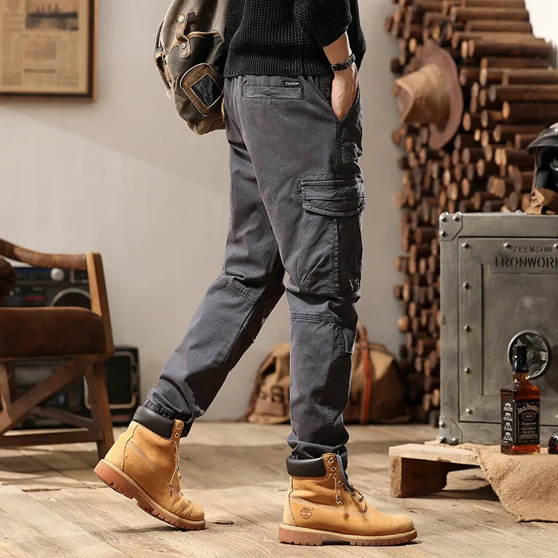 New Men Fashion Military Cargo Army Pants Slim Regualr Straight Fit Cotton Multi Color Camouflage Green Yellow Trousers BL7606