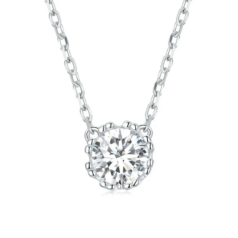Gorgeous Shiny Choker Necklace 925 Sterling Silver Geometric Cut Sparkling Zircon Pendant Necklace Wedding Jewelry 17.7″