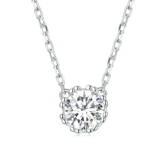 Gorgeous Shiny Choker Necklace 925 Sterling Silver Geometric Cut Sparkling Zircon Pendant Necklace Wedding Jewelry 17.7″