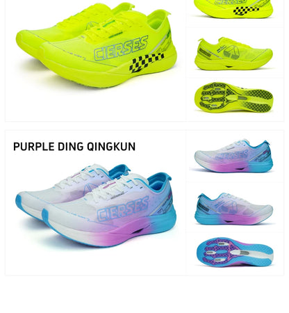 Men Carbon Plate Marathon Running Shoes Racing Shoes Professional Lightweight Technology Ultra-light Rebound Sneakers ﻿