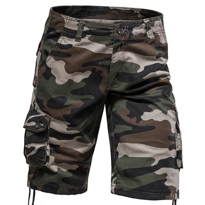 Mens Camo Shorts Men Camouflage Overalls Loose Casual Outdoor Sports Half Pants Side Pocket Cotton Comfortable Shorts