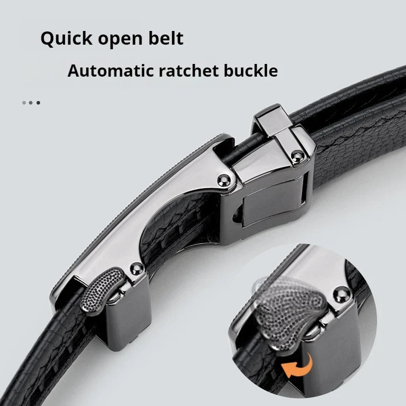 Men's belt high-quality genuine leather belt adjustable automatic belts for man business belt man