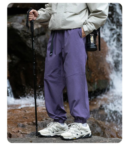 Men Waterproof Pant Autumn With Belt Hiking Trousers Breathable Mountaineering Pant Multi-pocket Camping Fishing Sport Trousers