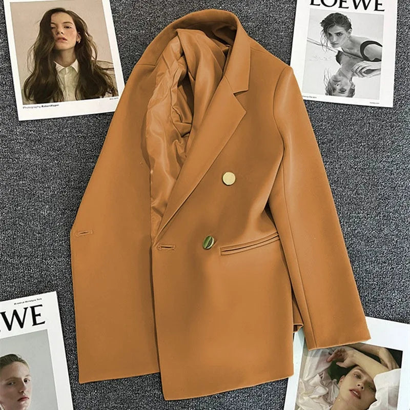 Casual Plaid Women's Suit Jacket Spring Autumn New Style Large Size Street Style Top Quality Polyester Commute Style Fashionable