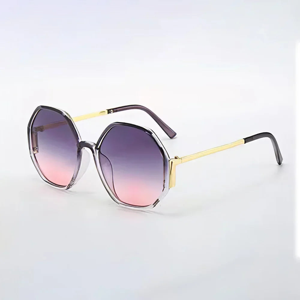 2026 New Sunglasses for Women Avant Garde Geometric Multi-color Gradient Frame Transparent Glasses