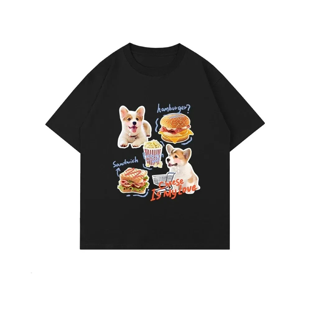 Kittens Avatar Blouse Women's T-shirt Female Y2k Clothes Girls Kawaii Tops House Pet Print Streetwear Cute Cat Graphic Clothing