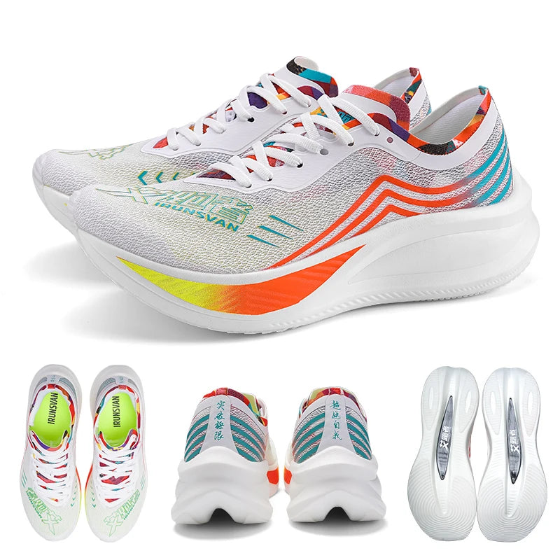 Professional Running Shoes Man Nylon Carbon Plate Athletic Training Sport Shoes Outdoor Non-slip Original Sneakers