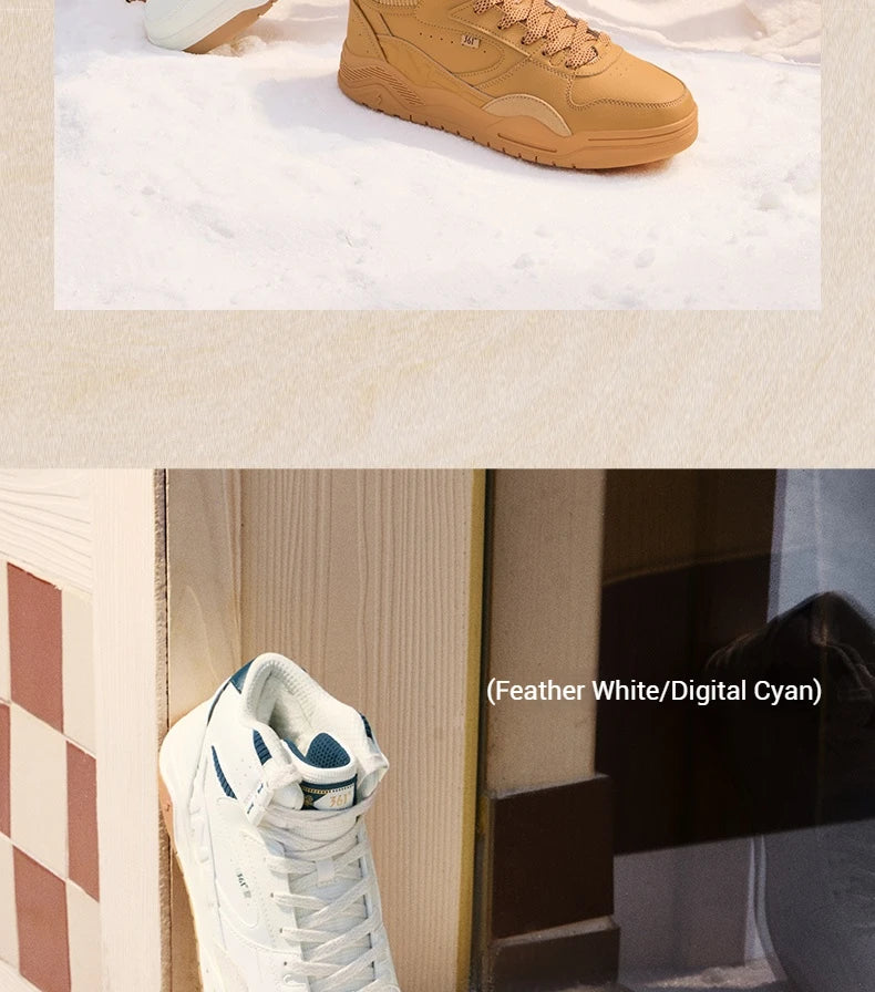 Men's Plus Velvet Skateboard Shoes New Classic Retro High-top Warm Wear-resistant Soft Male Sneakers 672436622A