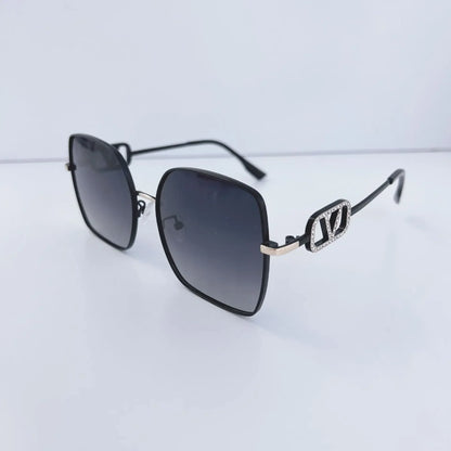 New Fashion Metal Frame Square  Sunglasses for Women Oversized Anti-ultraviolet Polarized Sun Glasses Women's High-end Gafas