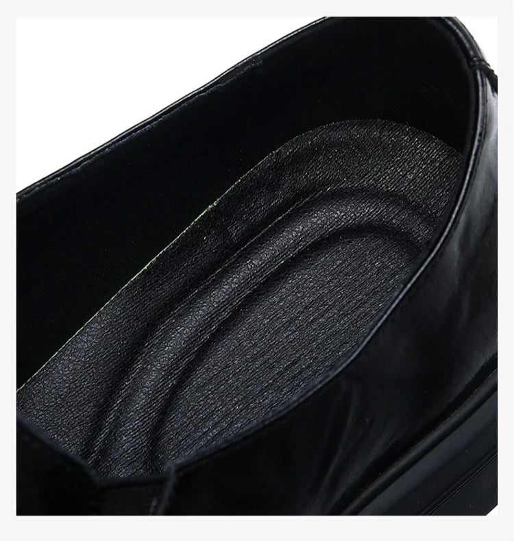 Breathable Hallow Business Leather Shoes for Men Buckle Designer Black Fashion Casual Shoe Male Summer British Elegant Shoes Man