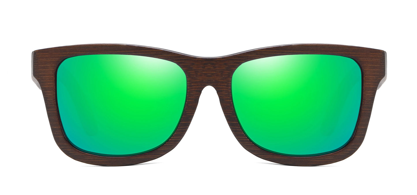 Natural Bamboo Wooden Sunglasses Handmade Polarized Glasses Mirror Coating Lenses Eyewear With Gift Box